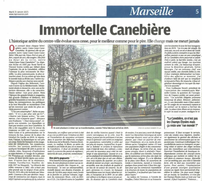 Immortelle Canebière : le restaurant la brasserie Le Capucin est dans La Provence !